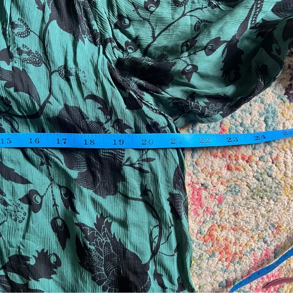 Anthropologie Green Floral Mini Dress - Picture 4 of 8